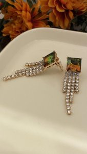 Aksesuar Çarşısı Özel Seri Renkli Kare Kesim Küpe thumbnail 3