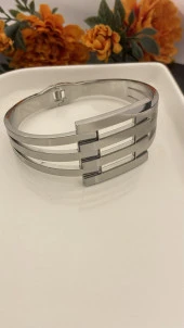 Aksesuar Çarşısı 316L Çelik Kaburga Bileklik Sİlver thumbnail 2