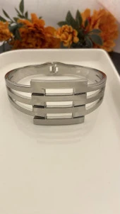 Aksesuar Çarşısı 316L Çelik Kaburga Bileklik Sİlver thumbnail 3