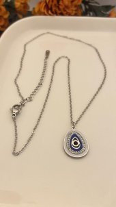 Aksesuar Çarşısı Nazar Boncuk Çelik Kolye thumbnail 1