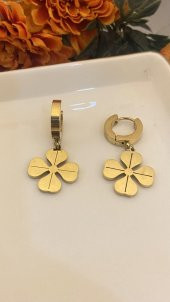 Aksesuar Çarşısı Vintege Yonca Gold Küpe thumbnail 2