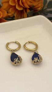 Aksesuar Çarşısı Mavi Damla Atş Küpe thumbnail 1