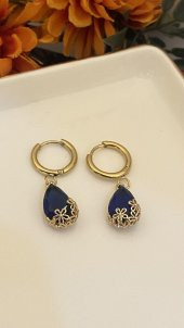 Aksesuar Çarşısı Mavi Damla Atş Küpe thumbnail 2