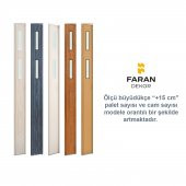 Faran Dekorasyon 87 x 215 Ceviz Renk Camlı Pvc Akordiyon Katlanır Kapı - FRNAKMODEL-45 - 5
