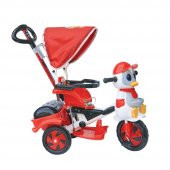 Dilaver Baby Poufi 3 Tekerlekli Ebeveyen Kontrollü Bisiklet / Kırmızı - 1