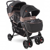 Baby hope P-738 İkiz Bebek Arabası Puset Siyah/Siyah - 2