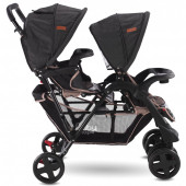 Baby hope P-738 İkiz Bebek Arabası Puset Siyah/Siyah - 3