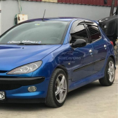 Peugeot 206 206+ 1998-2012 Uyumlu Mugen Cam Rüzgarlığı Seti Piano Black 4lü İthal - 3