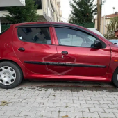 Peugeot 206 206+ 1998-2012 Uyumlu Mugen Cam Rüzgarlığı Seti Piano Black 4lü İthal - 9