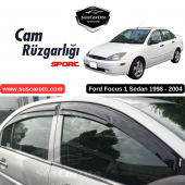 Ford Focus 1 Sedan 1998-2004 Uyumlu Mugen Cam Rüzgarlığı Seti Piano Black 4lü İthal - 1