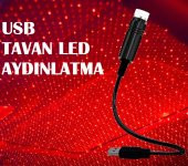 Usb li gece lambası Tavan Led Aydınlatma Kırmızı - 1