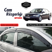 Vw Passat B5 - B5.5 1996-2005 Uyumlu Mugen Cam Rüzgarlığı Seti Piano Black 4lü İthal - 1