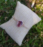 Bileklik Rose Gold Sultanit Zultanit Renk Değiştiren Taş Bukalemun Zirkon Ayarlanabilir Asansörlü Bileklik 14057 - 1