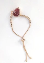 Bileklik Rose Gold Sultanit Zultanit Renk Değiştiren Taş Bukalemun Zirkon Ayarlanabilir Asansörlü Bileklik 14057 - 4