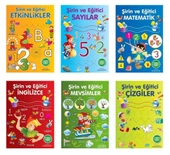 Şirin ve Eğitici Etkinlikler 6 Kitap (Sayılar + Matematik + Çizgiler + Mevsimler + İngilizce + Etkinlikler) - 1