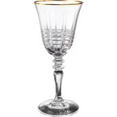 Kcd Helen Altın Kesme El Dekor Yaldızlı Desenli Cam 6 Adet Ayaklı Bardak Kadeh thumbnail 2