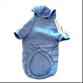 Bebek Mavisi Adidog Kapşonlu Kedi Sweatshirt Kedi Kazağı - 6
