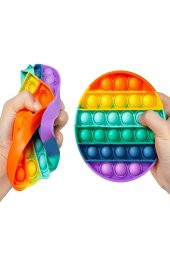 Pop It Push Bubble Fidget Özel Pop Duyusal Oyuncak Zihinsel Stres Oyunu Popit Gökkuşağı - 4