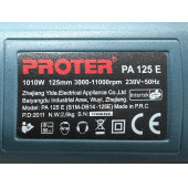Proter PA125E Avuç Taşlama Makinesi Devir Ayarlı 125 MM 1010 W - 3
