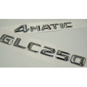 Benz GLC 250 4Matic Bagaj Krom Metal 3M 3D Yazı Logo - 3