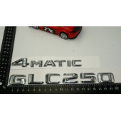 Benz GLC 250 4Matic Bagaj Krom Metal 3M 3D Yazı Logo - 4