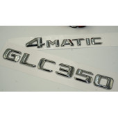 Benz GLC 350 4Matic Bagaj Krom Metal 3M 3D Yazı Logo - 3