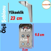 Logan Lüks Mobilya Kanepe Tv Ünitesi Koltuk Ayağı 23 Cm Krom Konsol Ayakları - 4