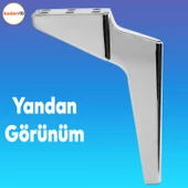 Logan Lüks Mobilya Kanepe Tv Ünitesi Koltuk Ayağı 23 Cm Krom Konsol Ayakları - 3