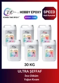 POWER TIME EPOXY 30 Kg Hobi Epoksi Speed/ Hızlı Kuruma/ Ultra Şeffaf ve Parlak Epoksi Reçine Ince Döküm Yoğun Kıvam thumbnail 1