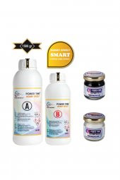 POWER TIME EPOXY Hobby Epoxy Smart/ Şeffaf Epoksi Reçine Ince Döküm (1500 Gram)+ 2 Adet Sıvı Pigment (siyah Beyaz) - 1