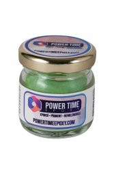 POWER TIME EPOXY Sedefli Metalik Toz Pigment Boya / Açık Yeşil / Epoksi Için - 1