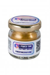 POWER TIME EPOXY Sedefli Metalik Toz Pigment Boya  Koyu Altın Deep Gold  Epoksi Için - 1