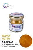POWER TIME EPOXY Sedefli Metalik Toz Pigment Boya / Koyu Altın / Deep Gold Epoksi Için thumbnail 1