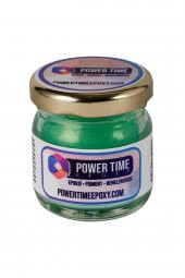 POWER TIME EPOXY Sedefli Metalik Toz Pigment Boya / Yeşil / Epoksi Için - 1