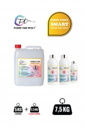 POWER TIME EPOXY 7.5 kg Hobby Epoxy Smart/ Ultra Şeffaf ve Parlak Epoksi Reçine Ince Döküm - 1
