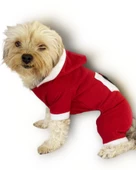 Kırmızı Sevimli Fare Kapşonlu Köpek Tulumu - 5