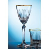 Kcd Lavita Altın Kesme El Dekor Yaldızlı Desenli Cam 6 Adet Ayaklı Bardak Kadeh thumbnail 1