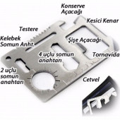Pratik Çelik Acil Durum Kartı Survival Kit (11 in 1) - 6