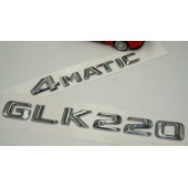 Benz GLK 220 4Matic Bagaj Krom Metal 3M 3D Yazı Logo thumbnail 3