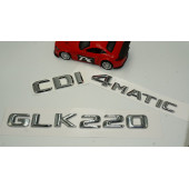 Benz GLK 220 CDI 4Matic Bagaj Krom Metal 3M 3D Yazı Logo - 2