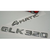 Benz GLK 320 4Matic Bagaj Krom Metal 3M 3D Yazı Logo thumbnail 3