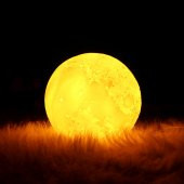 Gün Işığı 3D Ay Gece Lambası Dekoratif Küre Led Başucu Lambası - 2