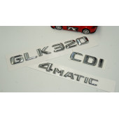 Benz GLK 320 CDI 4Matic Bagaj Krom Metal 3M 3D Yazı Logo thumbnail 2
