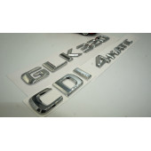 Benz GLK 320 CDI 4Matic Bagaj Krom Metal 3M 3D Yazı Logo thumbnail 3