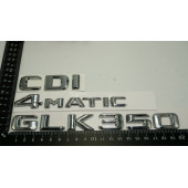 Benz GLK 350 CDI 4Matic Bagaj Krom Metal 3M 3D Yazı Logo - 4