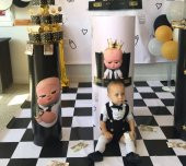 Patron bebek konsepti erkek bebek doğum günü kostümü - 1