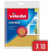 Vileda +30 Mikrofiberli Cam Bezi 2li x 10 Paket thumbnail 1