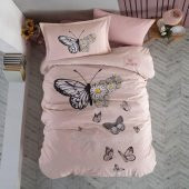 Clasy Genç Ranforce Tek Kişilik Nevresim Takımı Daisy Love v2 Somon thumbnail 2