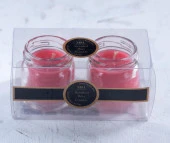 Missmolee 2 li Cam Kavanoz Kokulu Mum Pembe 5x3,5cm MS0185 - 1