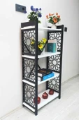 adımshops Desenli Lazer Kesim Metal Raf,çiçeklik,kitaplık,mutfak Rafı,ofis Dolabı,banyo Düzenleyici - 1